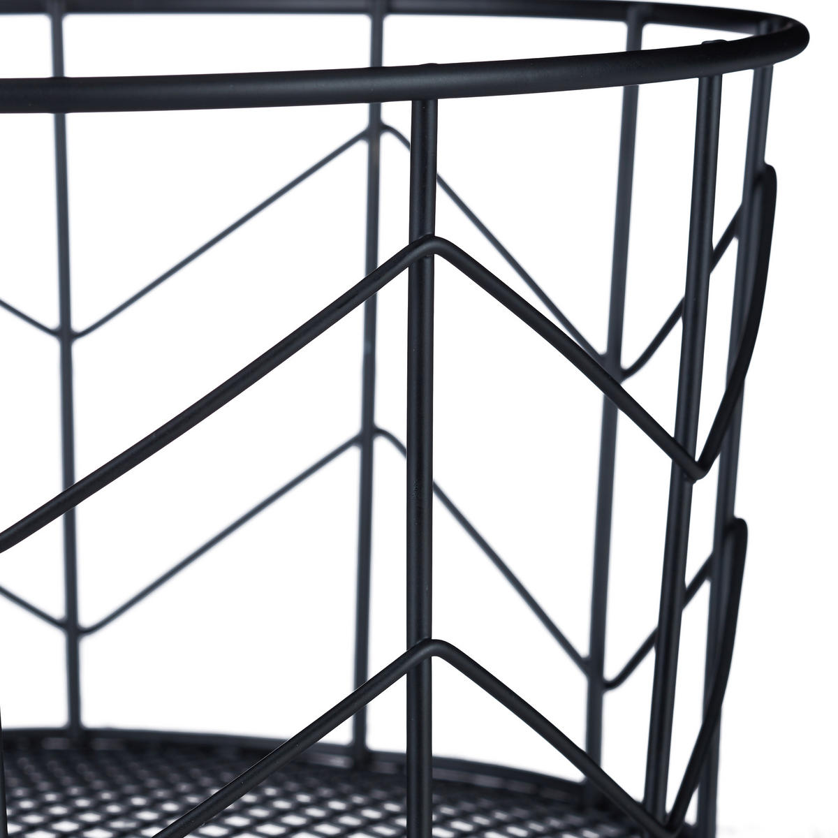 DRAHTKORB - Schwarz, Metall (22/12.5/22cm) - Relaxdays