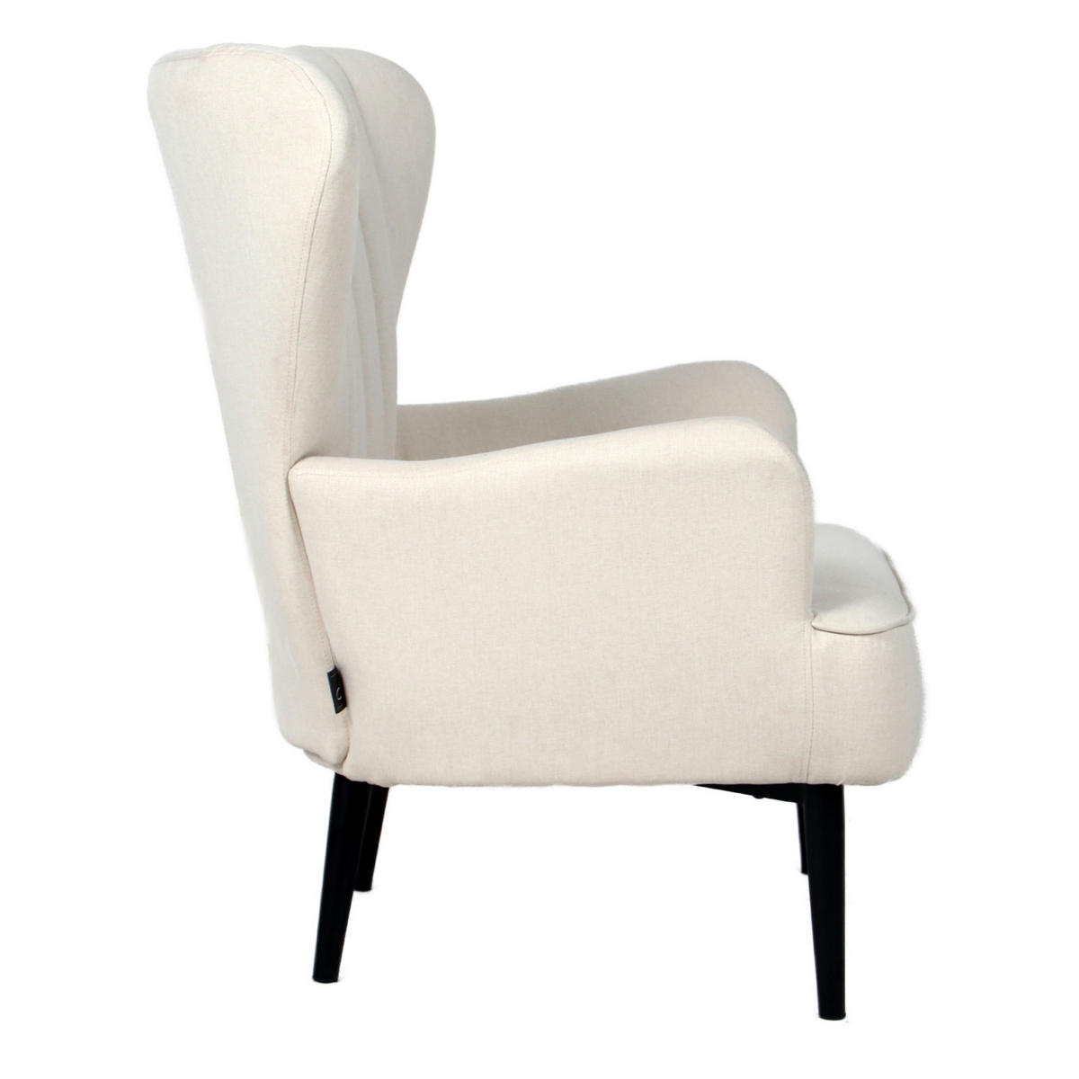 OHRENSESSEL Arthur Stoff - Creme, Textil (76/89/78cm) - SVITA