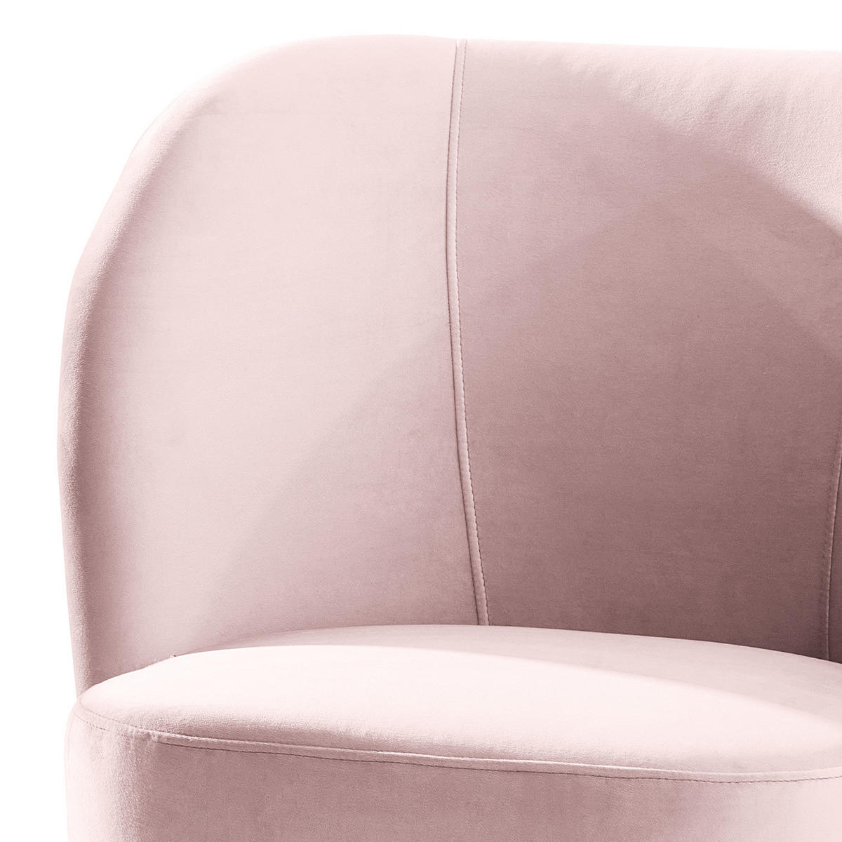 SESSEL - Schwarz/Altrosa, Kunststoff/Textil (75/78/49cm) - home24