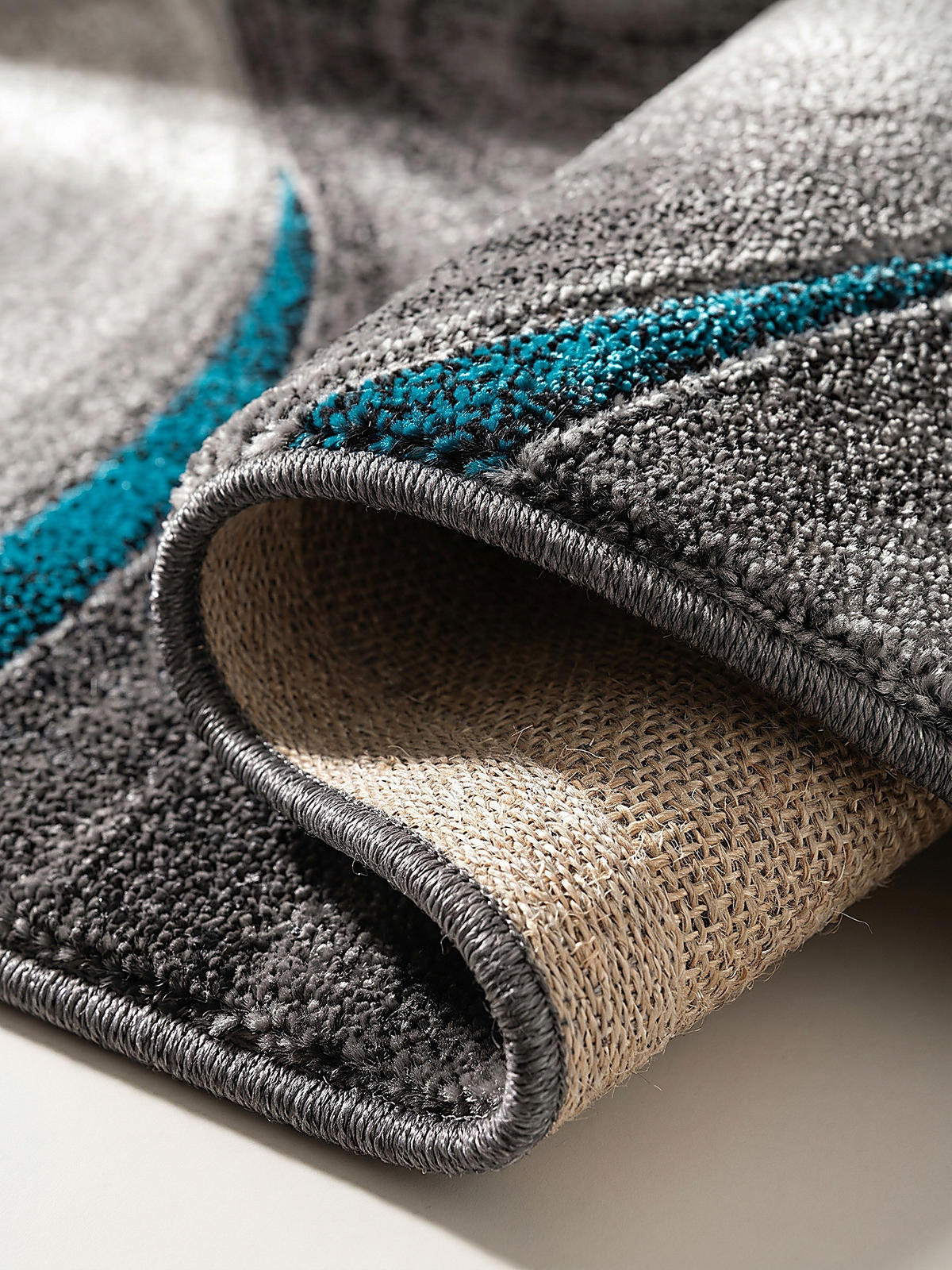 KURZFLORTEPPICH Abstrakt BIENO Polypropylen Grau 160 x 230 cm - Grau, Textil (160/230cm) - KADIMA DESIGN