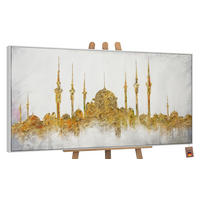 GEMÄLDE Moschee Schattenfugenrahmen Weiß 160x80 cm - Weiß, Holz (160/80cm) - YS-art gallery