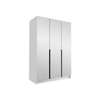 KLEIDERSCHRANK Calia III - Schwarz/Weiß, Holzwerkstoff/Metall (150/215/58cm) - MIRJAN24