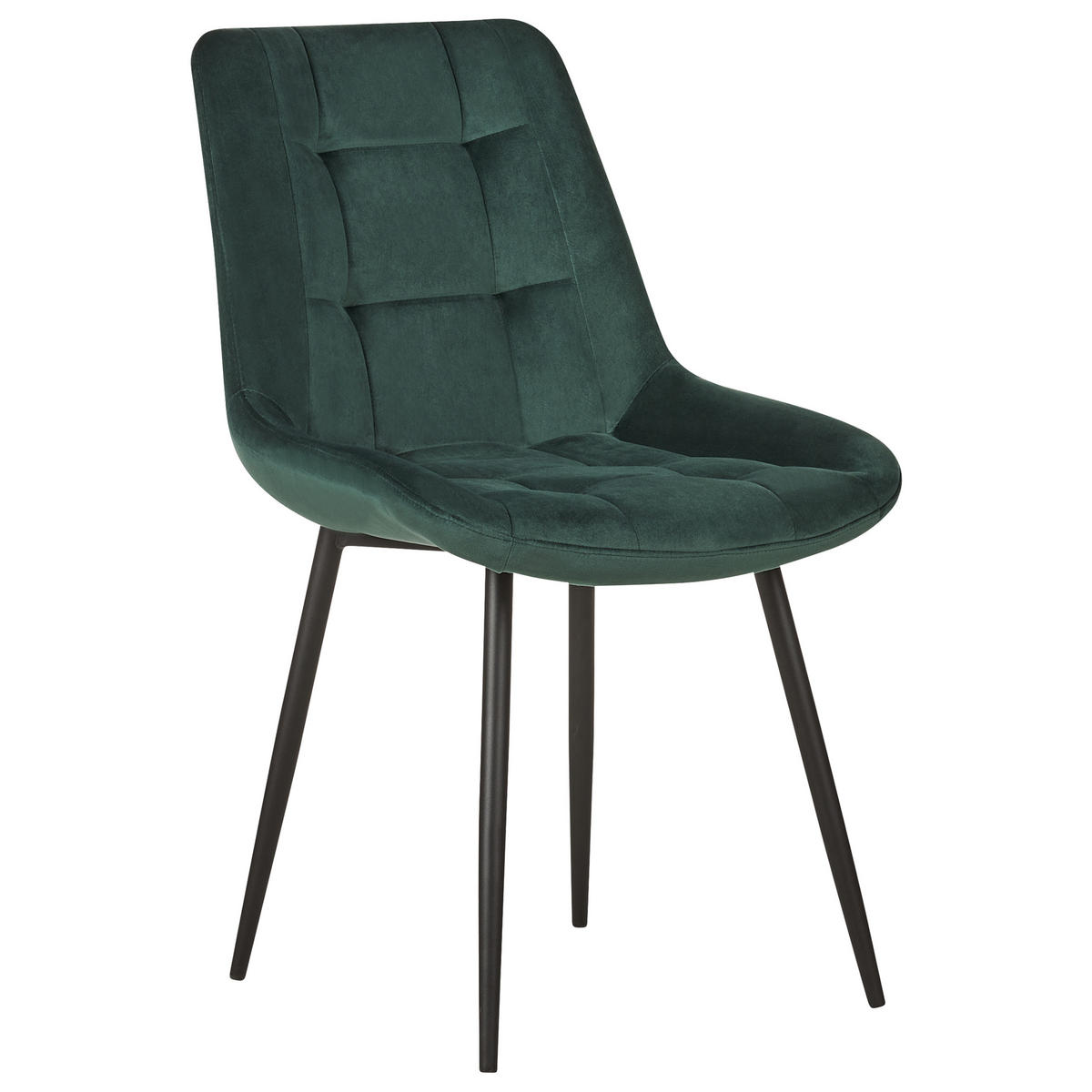 JÍDELNÍ ŽIDLE sada 2 ks Sametová látka Zelená Melrose - zelená barva, kov/textil (51/85/58cm) - Beliani