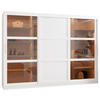 SCHWEBETÜRENSCHRANK 200/250/62 3-türig - Silberfarben/Weiß, Holz/Kunststoff (250/200/62cm) - Abiks Möbel