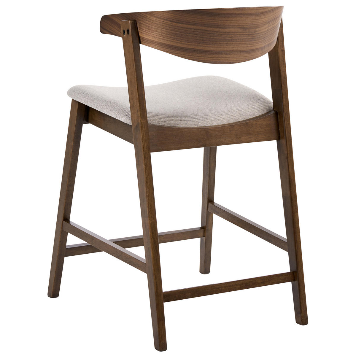 BARSTUHL 2er-Set Braun/Beige Lilly - Beige, Holz (52/87/60cm) - Beliani