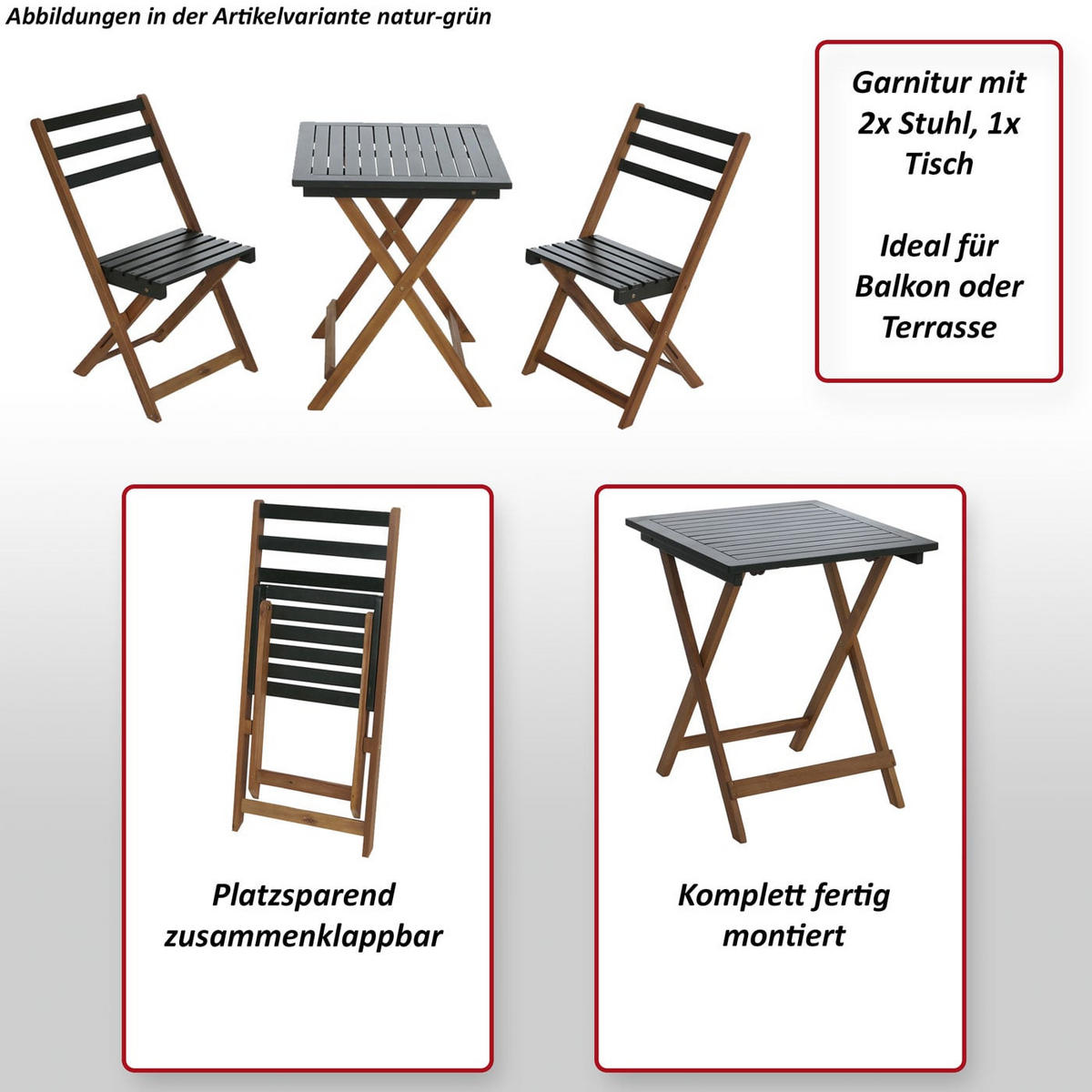 SITZGRUPPE Braun, Grün - Braun/Grün, Holz - MCW