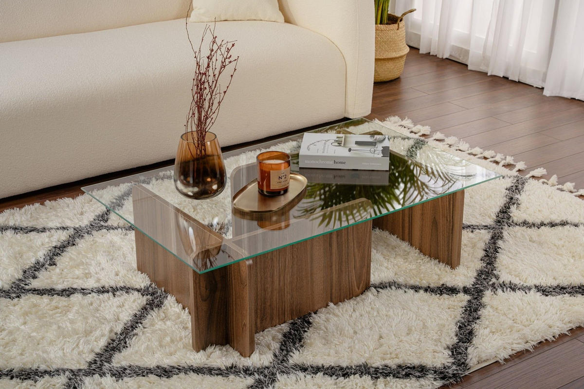 COUCHTISCH Flavio Nussbaum - Nussbaumfarben, Holzwerkstoff (65/105/30cm) - Habitat Garten