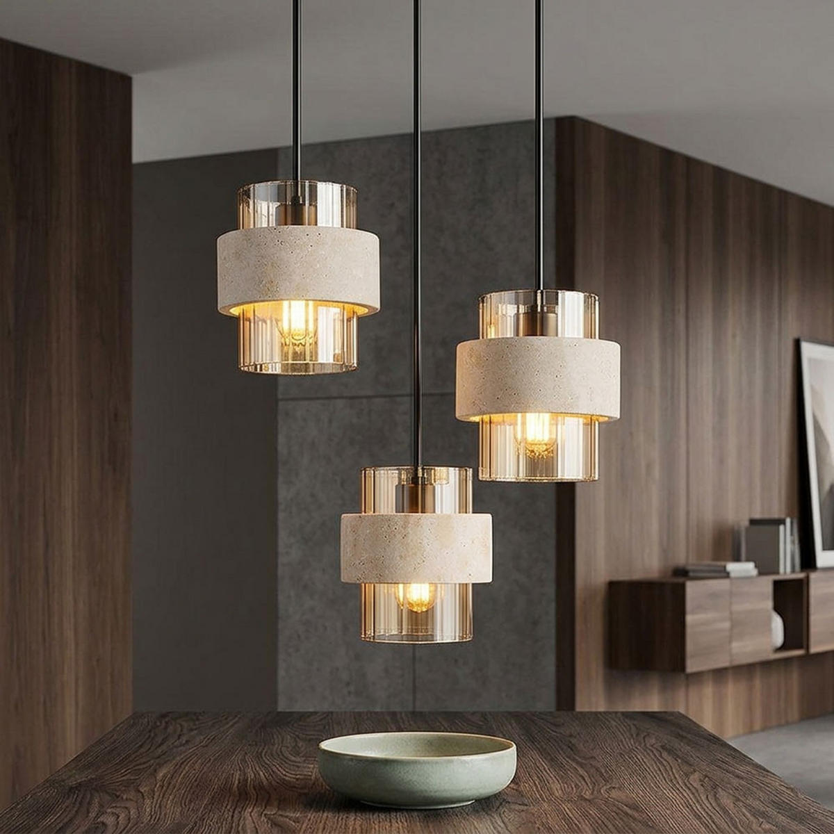 LED PENDELLEUCHTE DAREN, Metall, Schwarz, höhenverstellbar - Schwarz, Glas (37.5/37.5/130cm) - Globo Lighting