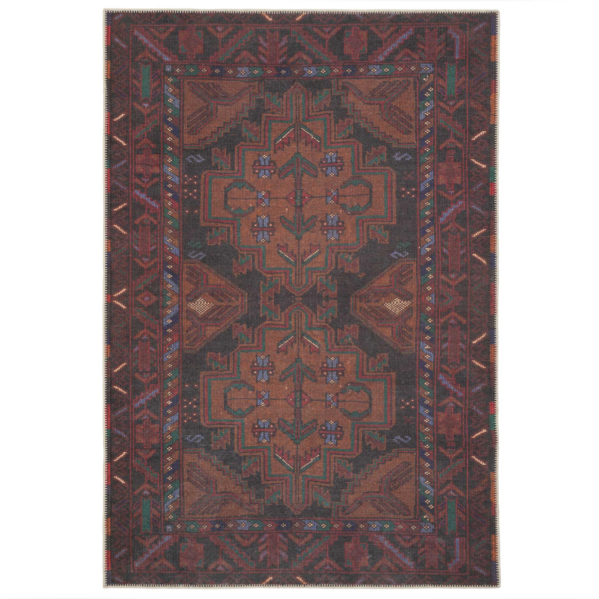 FLACHWEBETEPPICH Caris Multi - Rot, Textil (200/290cm) - Kukoon Rugs