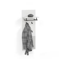 WANDGARDEROBE Aterno Weiß 43 x 120 cm - Weiß, Holzwerkstoff (43/120/27cm) - Livinity®