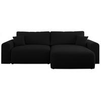 ECKSOFA NELSON Schwarz Boucle - Schwarz, Kunststoff/Textil (274/152cm) - MKS