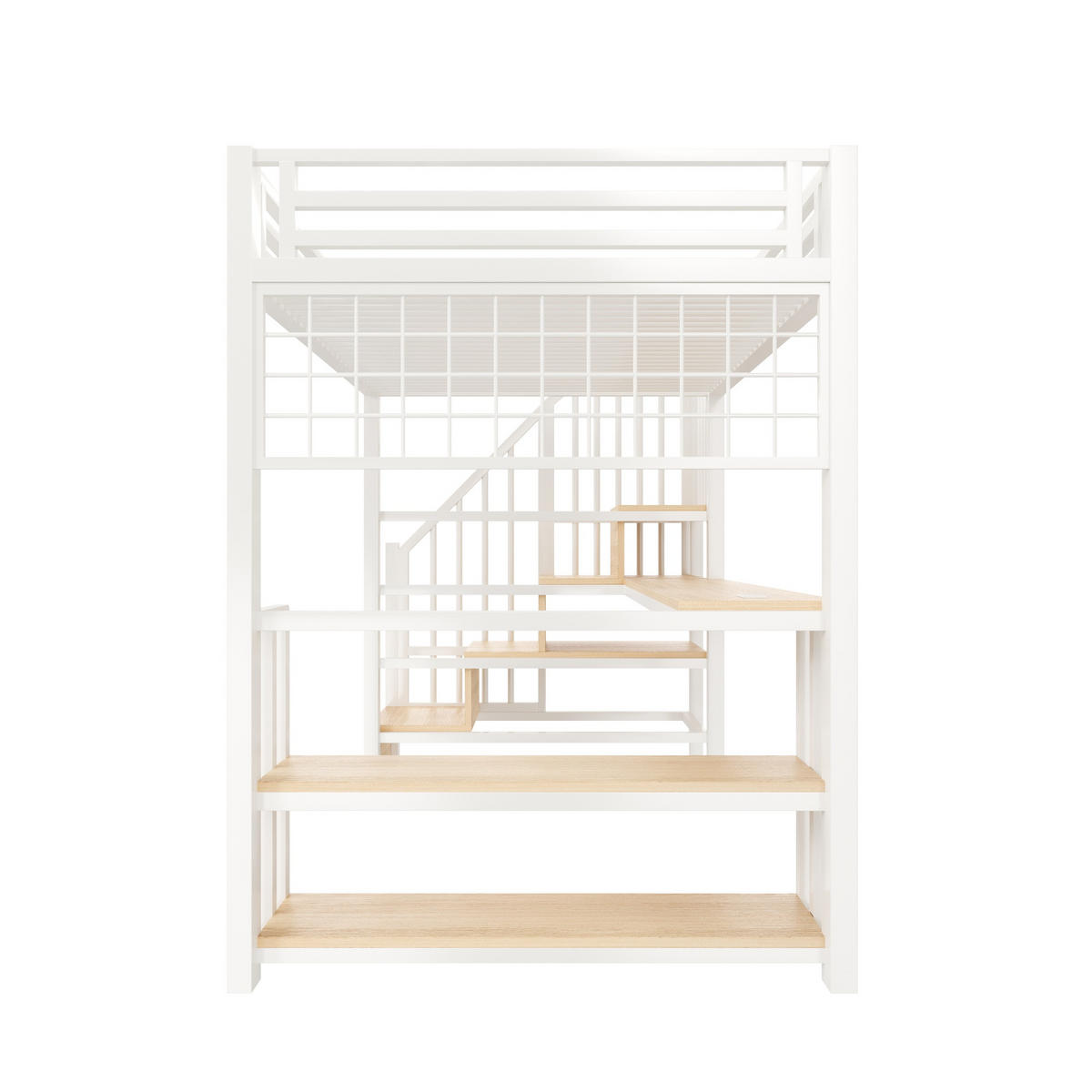 HOCHBETT Eisen 90/200 cm Weiß - Weiß, Metall - Raumix