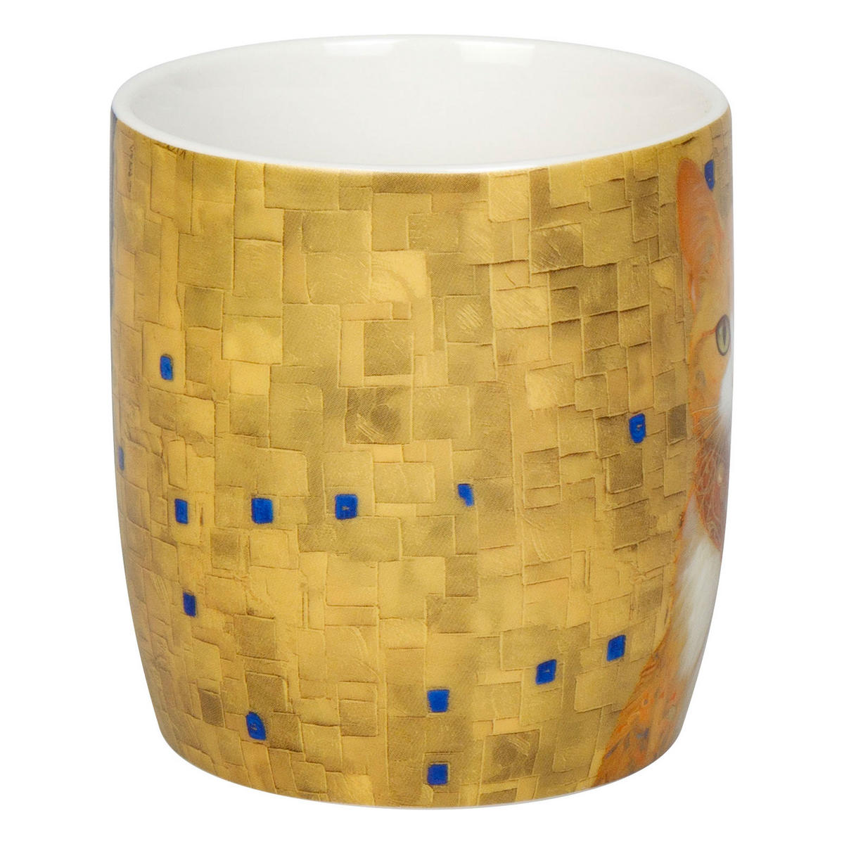 KAFFEEBECHER Arty Animals - Klimts Cat - Naturfarben, Keramik (0.4L) - Könitz