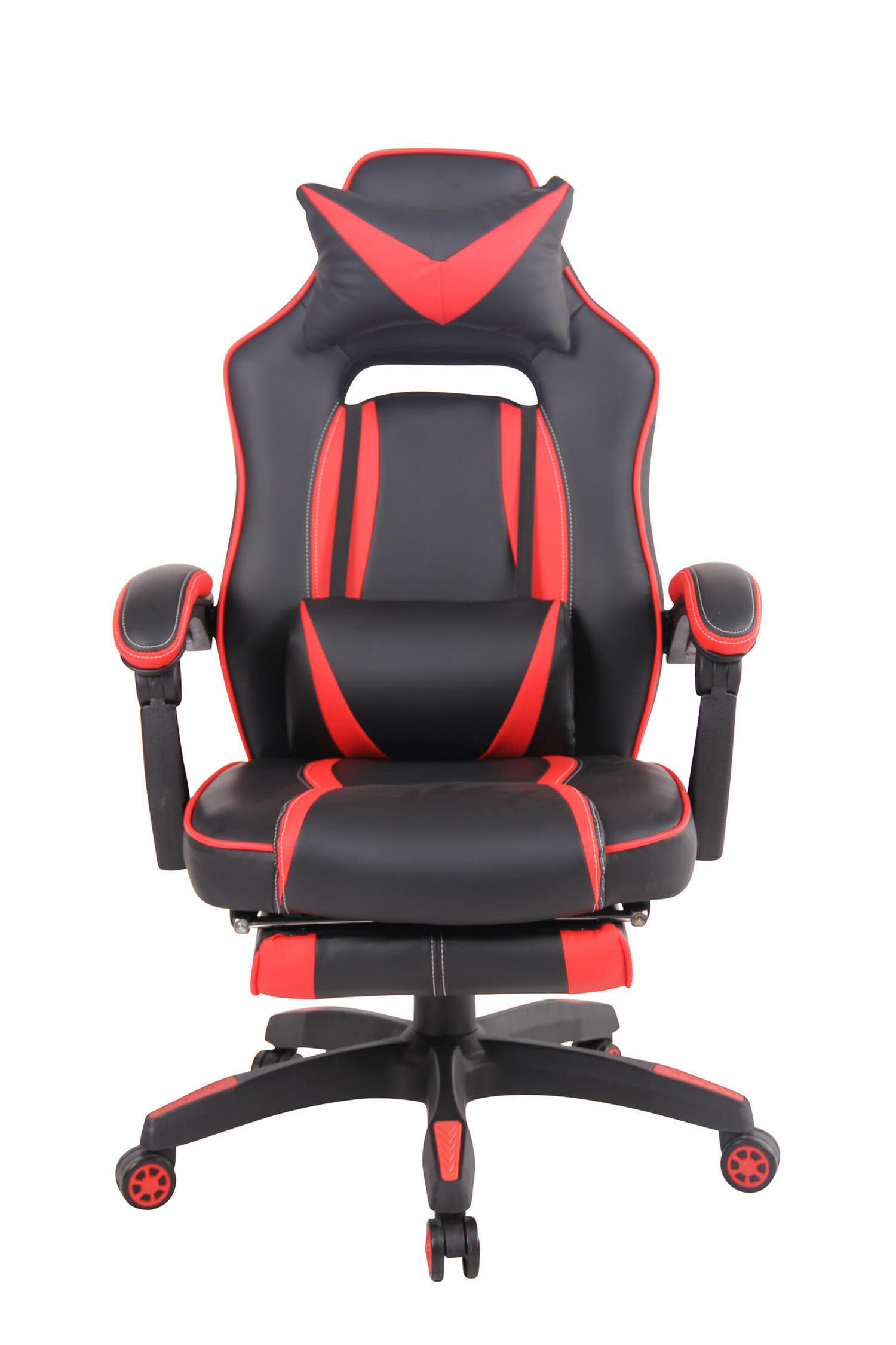 BÜROSTUHL Hero, Kunstleder Schwarz/Rot - Rot, Kunststoff/Textil (68/124/61cm) - TPFLiving