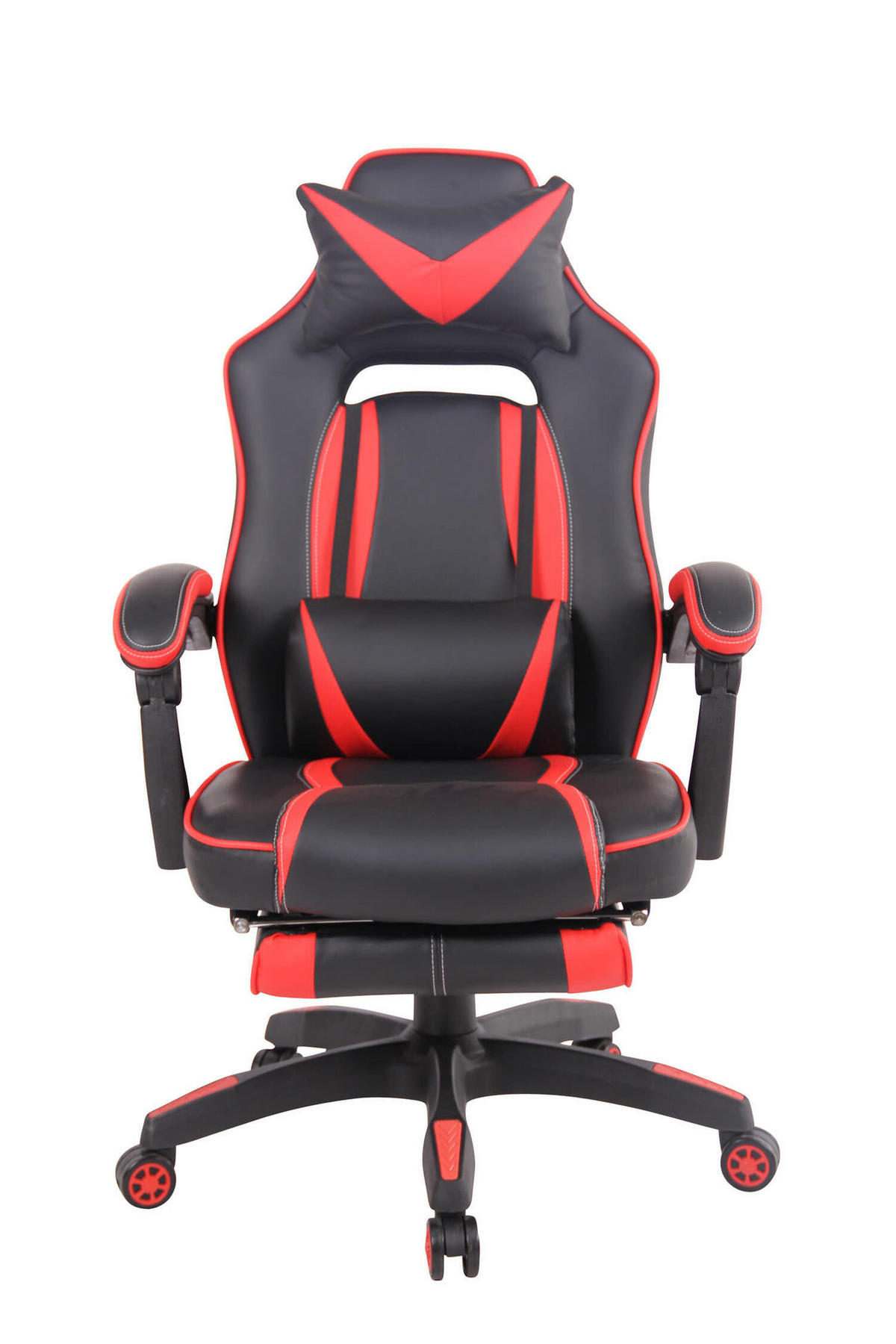 BÜROSTUHL Hero, Kunstleder Schwarz/Rot - Rot, Kunststoff/Textil (68/124/61cm) - TPFLiving