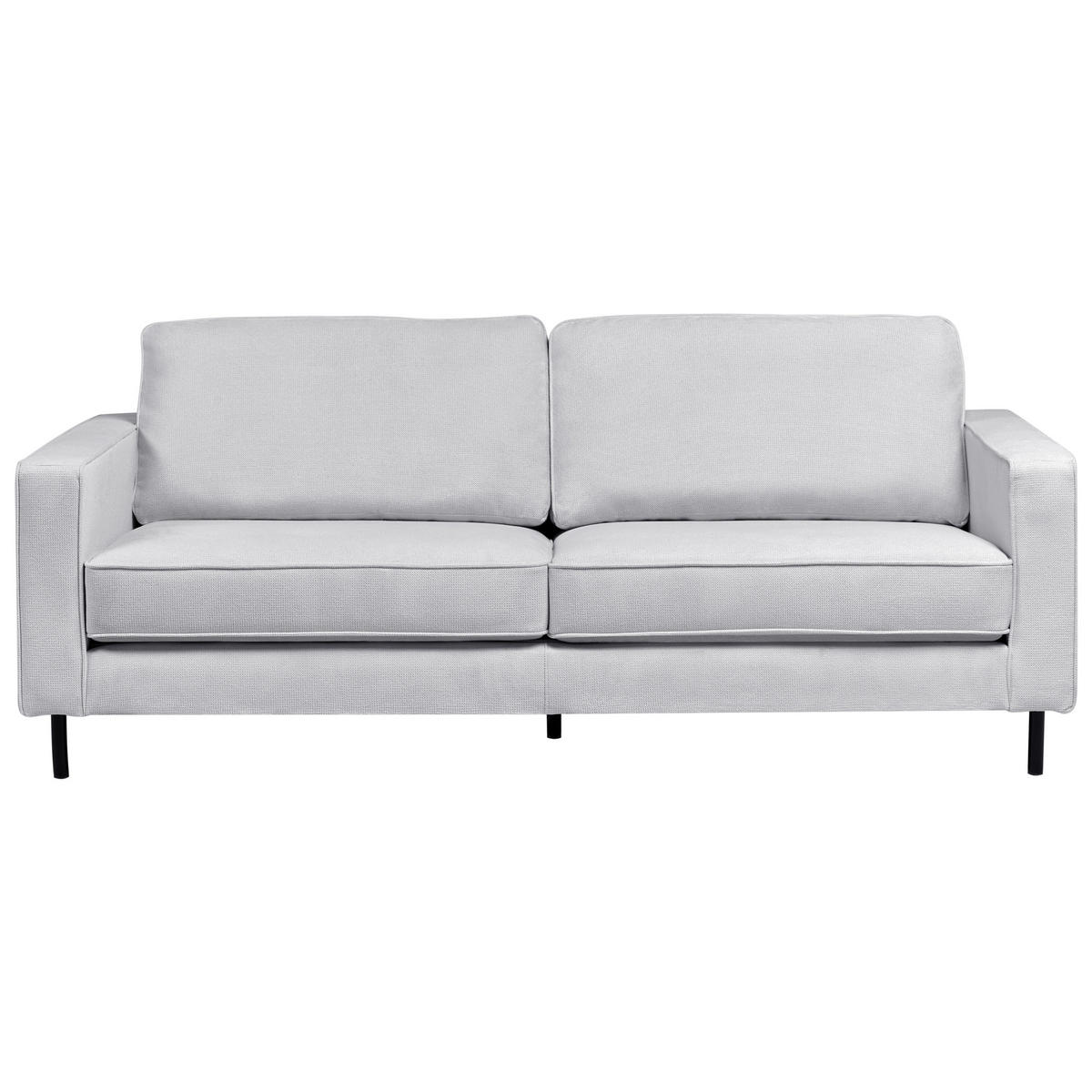 SADA POHOVEK 4-místná Látka Světle šedá Savalen - šedá/černá, textil (204/87/91cm) - Beliani