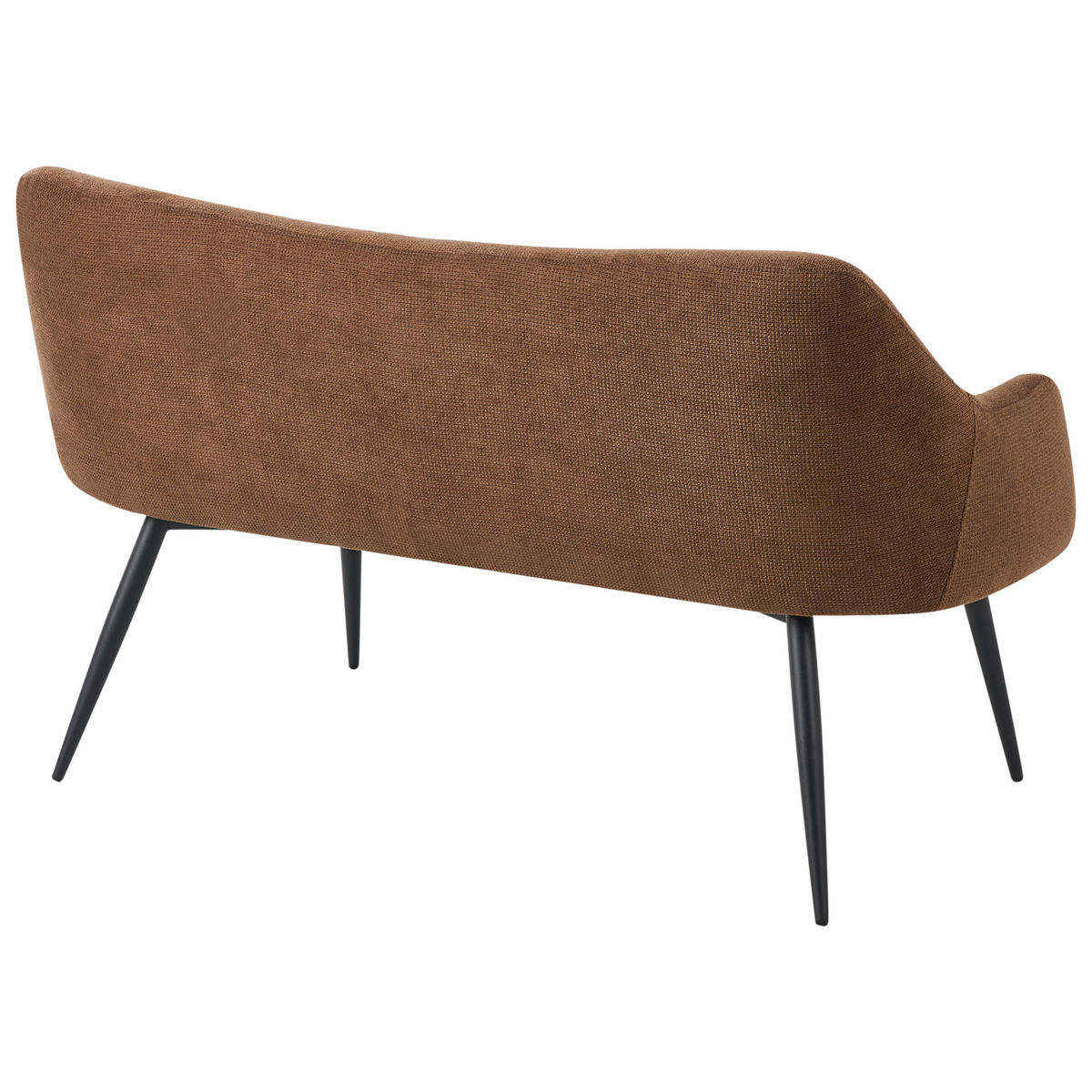 ESSZIMMERBANK 2-Sitzer Stoff Dunkelbraun Arendal - Dunkelbraun, Textil (134/79/58cm) - Beliani