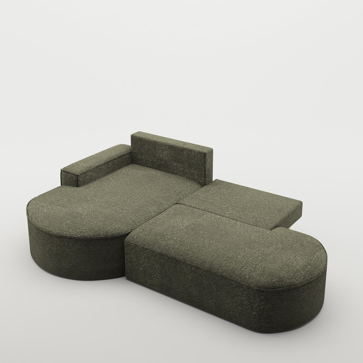 ECKSOFA Modena Pro - Komfort Und Stil stoff Arena Grün Links - Grün, Holz (278/179cm) - Kaiser Möbel