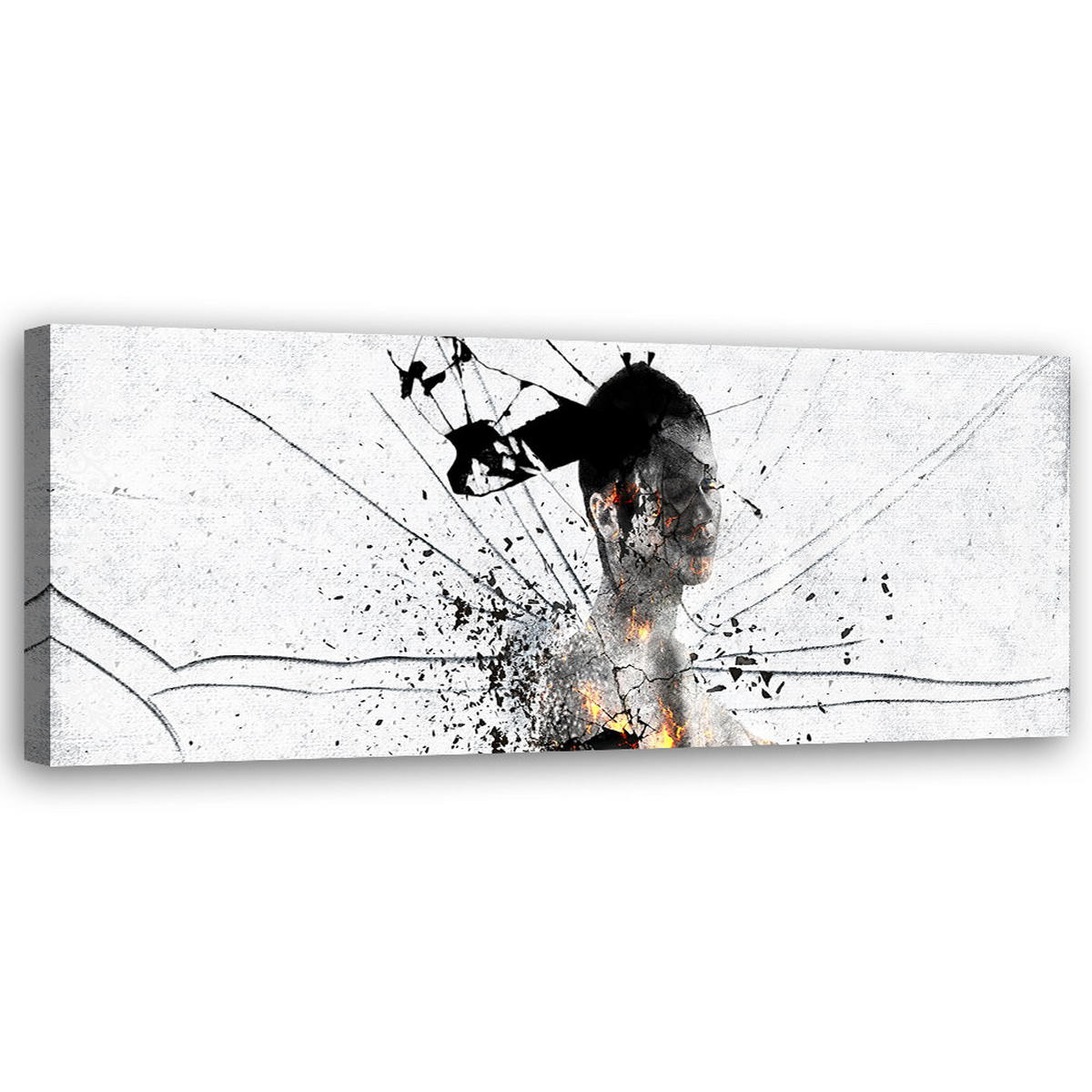 KUNSTDRUCK Grau 150/50 cm - Grau, Textil (150/50cm) - KUNSTLOFT