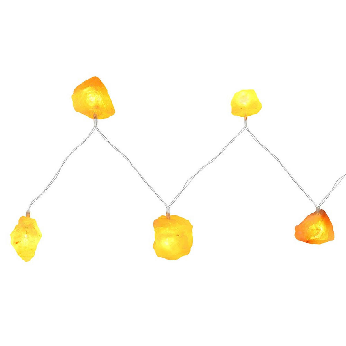 LED LICHTERKETTE Salzkristalle Rosa - Rosa, Kunststoff (165/4/4cm) - Globo Lighting