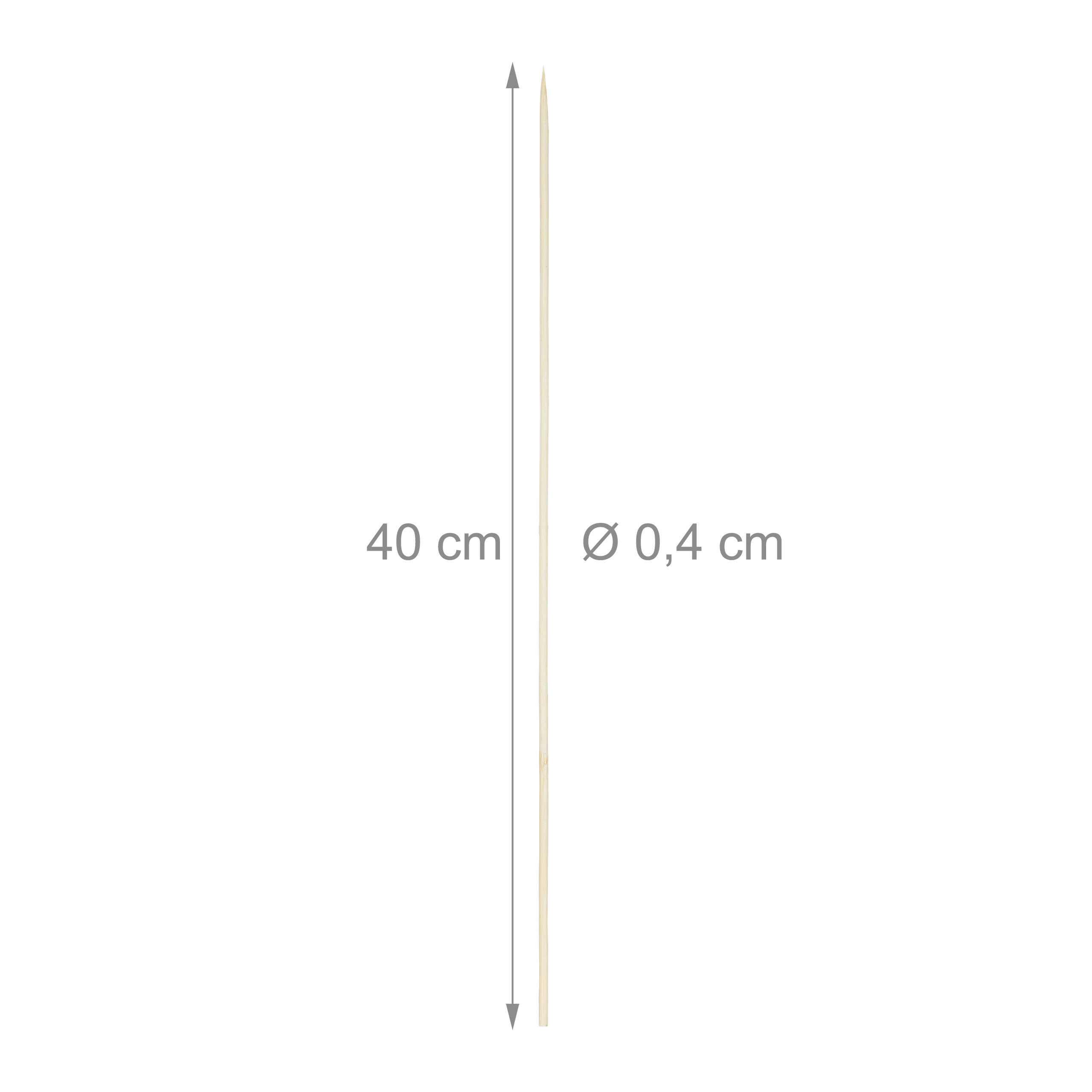 Thumbnail - Relaxdays 500Xschaschlikspiesse, Hellbraun, Holz, Rund, 0.4 cm, Grills & Outdoor-Küchen, Grillbesteck