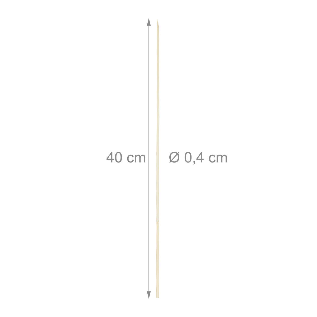 500xSCHASCHLIKSPIEßE - Hellbraun, Holz (0.4cm) - Relaxdays