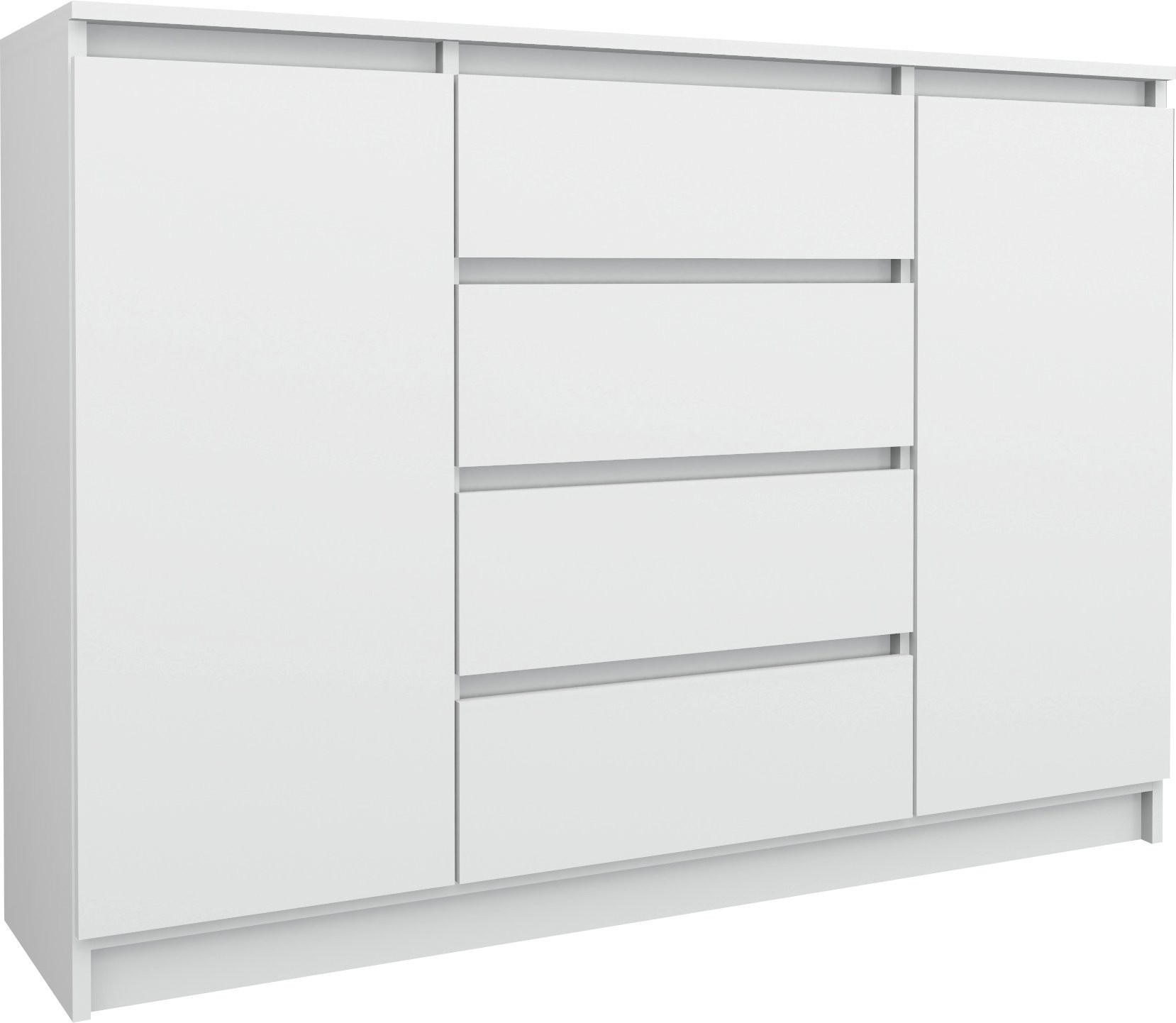 KOMMODE 2d4s 140 weiss - Weiß, Holzwerkstoff (140/99/35cm) - roe furniture