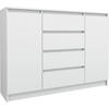 KOMMODE 2d4s 140 weiss - Weiß, Holzwerkstoff (140/99/35cm) - roe furniture