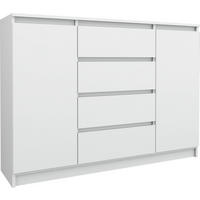 KOMMODE 2d4s 140 weiss - Weiß, Holzwerkstoff (140/99/35cm) - roe furniture