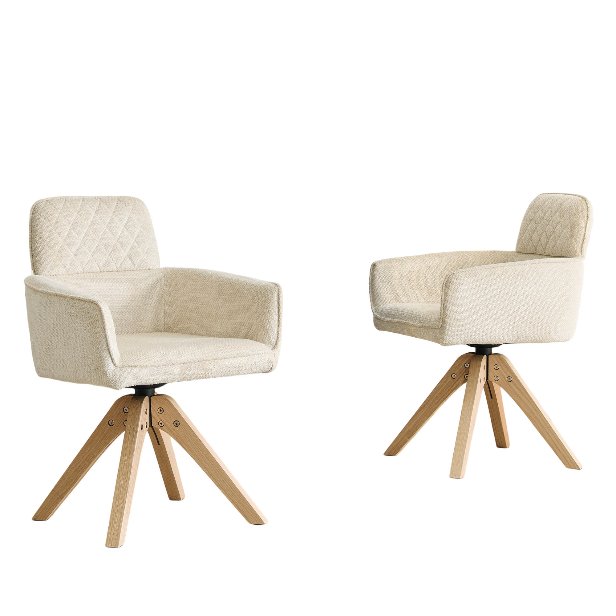 ComfortXL Armlehnstuhl-Set Creme 51x85x53 cm