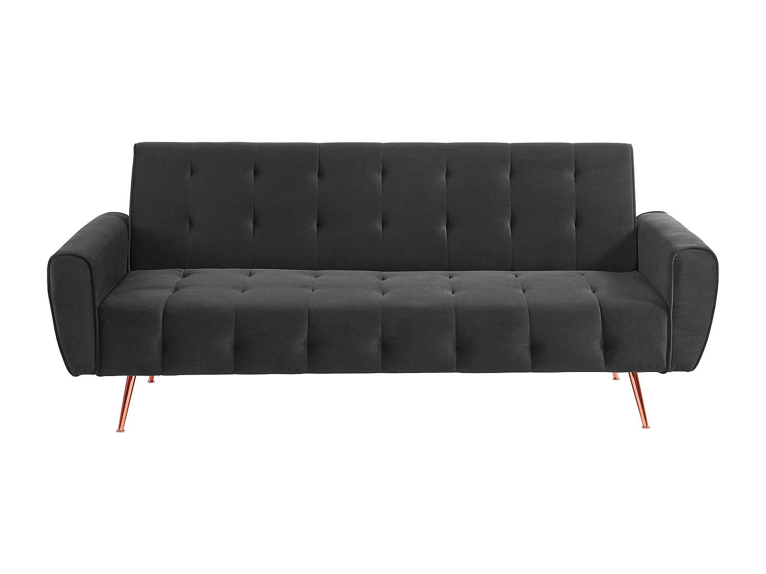 SCHLAFSOFA - 3 Personen - Stoff, Samt - Anthrazitgrau - - Anthrazit, Textil (209/83/83cm) - Vente-Unique