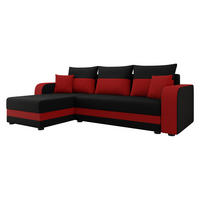 ECKSOFA Hewlet Bis - Rot/Schwarz, Holz/Kunststoff (237/139cm) - MIRJAN24