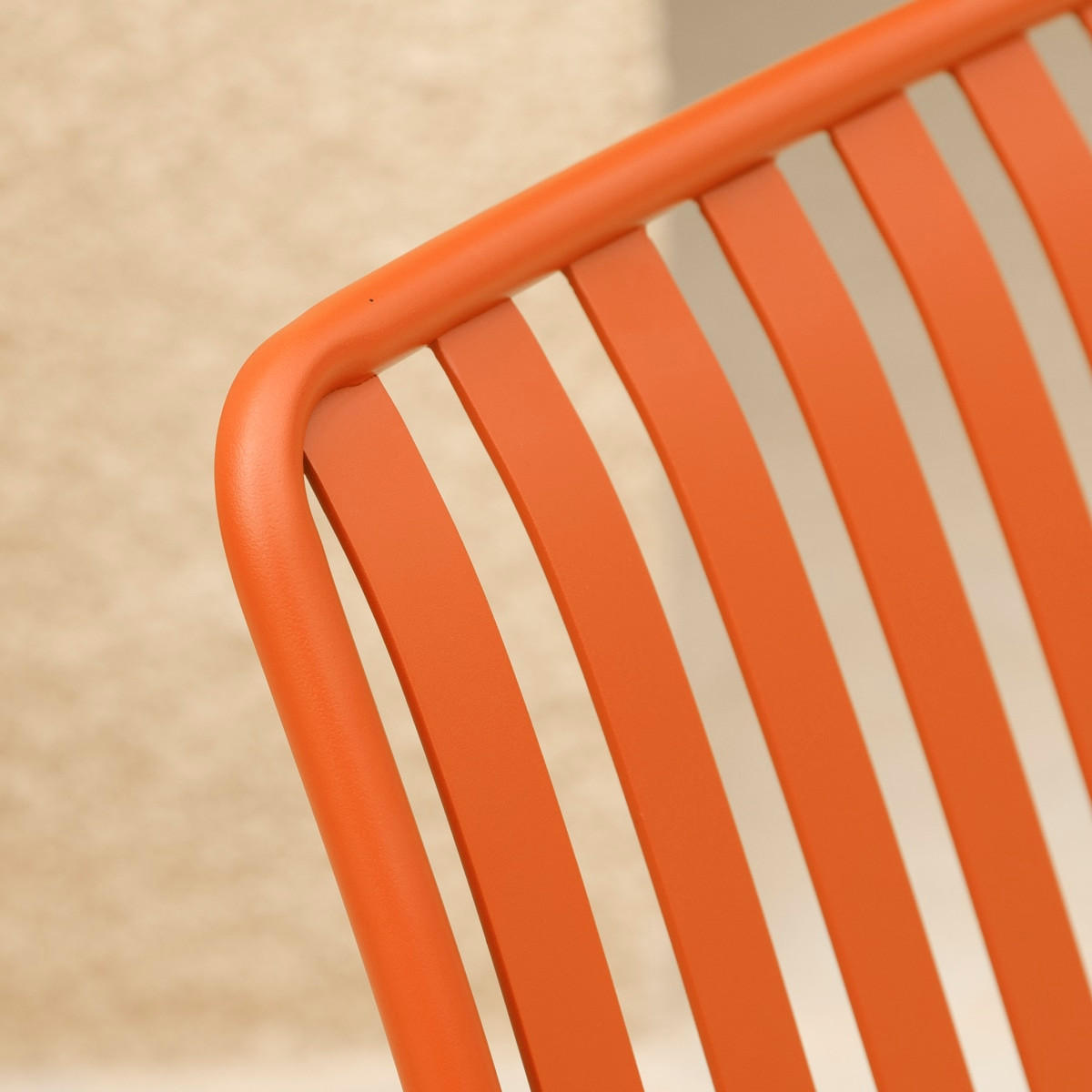 GARTENBANK Gaby Orange aus Metall - Orange, Metall (132/80/57cm) - Tikamoon