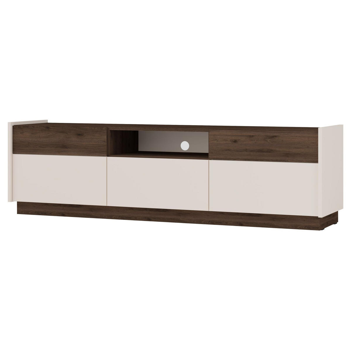 TV-SCHRANK Kobbe Beige / Nussbaum 173 cm - Dunkelbraun/Beige, Holzwerkstoff (172.8/50/40cm) - Selsey