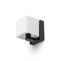 WANDLEUCHTE PHILLY Schwarz Opalglas 7 W - Schwarz, Glas (10/113/122cm) - Rendl
