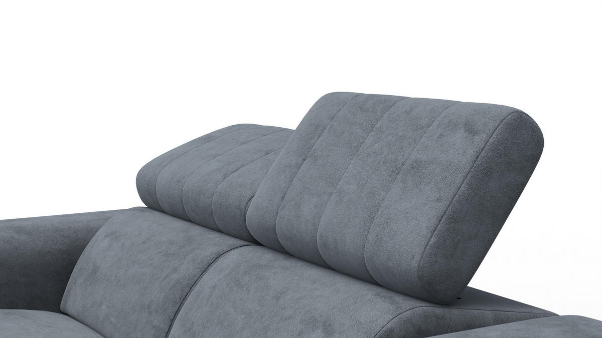 RELAXSOFA NORDEL 2-Sitzer, dunkelgrau - Dunkelgrau/Schwarz, Holz/Textil (150/80/105cm) - Courtois Laville