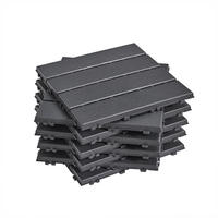 TERRASSENFLIESEN 15 Stück Grau 30.5x2x30.5 cm - Grau, Kunststoff (30.5/30.5/2cm) - SoBuy