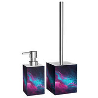 BADEZIMMER Set Lumen - Lila, Kunststoff (7/17/7cm) - Sanilo