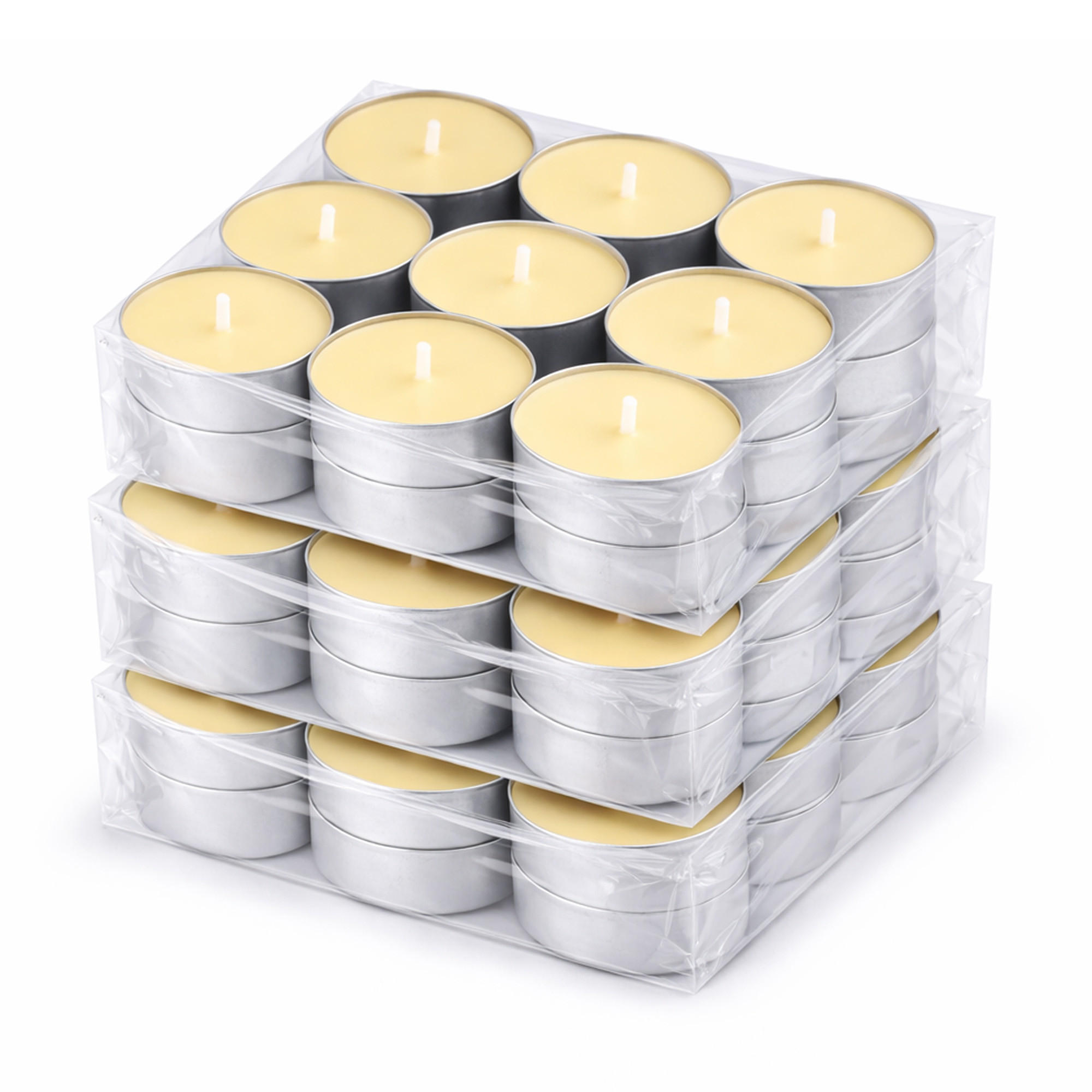 TEELICHT mit Duft - Zauberblume - 54er Pack - Dunkelgelb, Naturmaterialien (4/1.5/4cm) - HS Candle