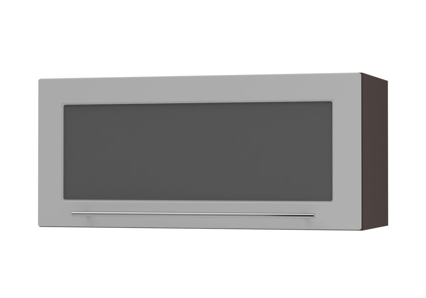 KLAPPHÄNGESCHRANK Kvantum W4BS/80 Dust Grey Matt / Lava Matt 80 / 32,5 / 36cm - Dunkelgrau/Grau, Holz/Holzwerkstoff (80/36/32.5cm) - Feldmann-Wohnen