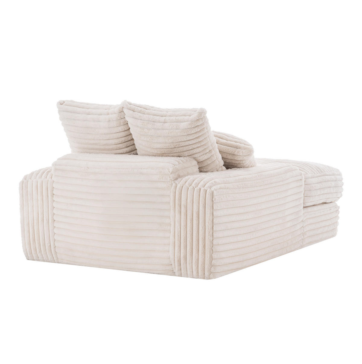 RELAXLIEGE mit 4 Kissen 137 x 175 cm Cord Beige - Beige, Kunststoff (137/63/175cm) - Beauniv