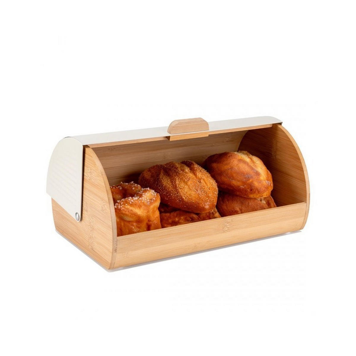 BROTKASTEN Weiß 38/25/19 cm E6078 - Weiß, Metall (25/19/38cm) - Elitehoff
