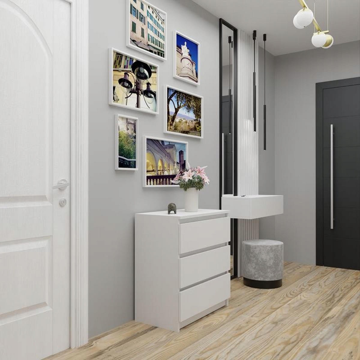 KOMMODE P3 EX3 Weiß 70/40/77 cm - Weiß, Holzwerkstoff (70/77/40cm) - Matkam Möbel