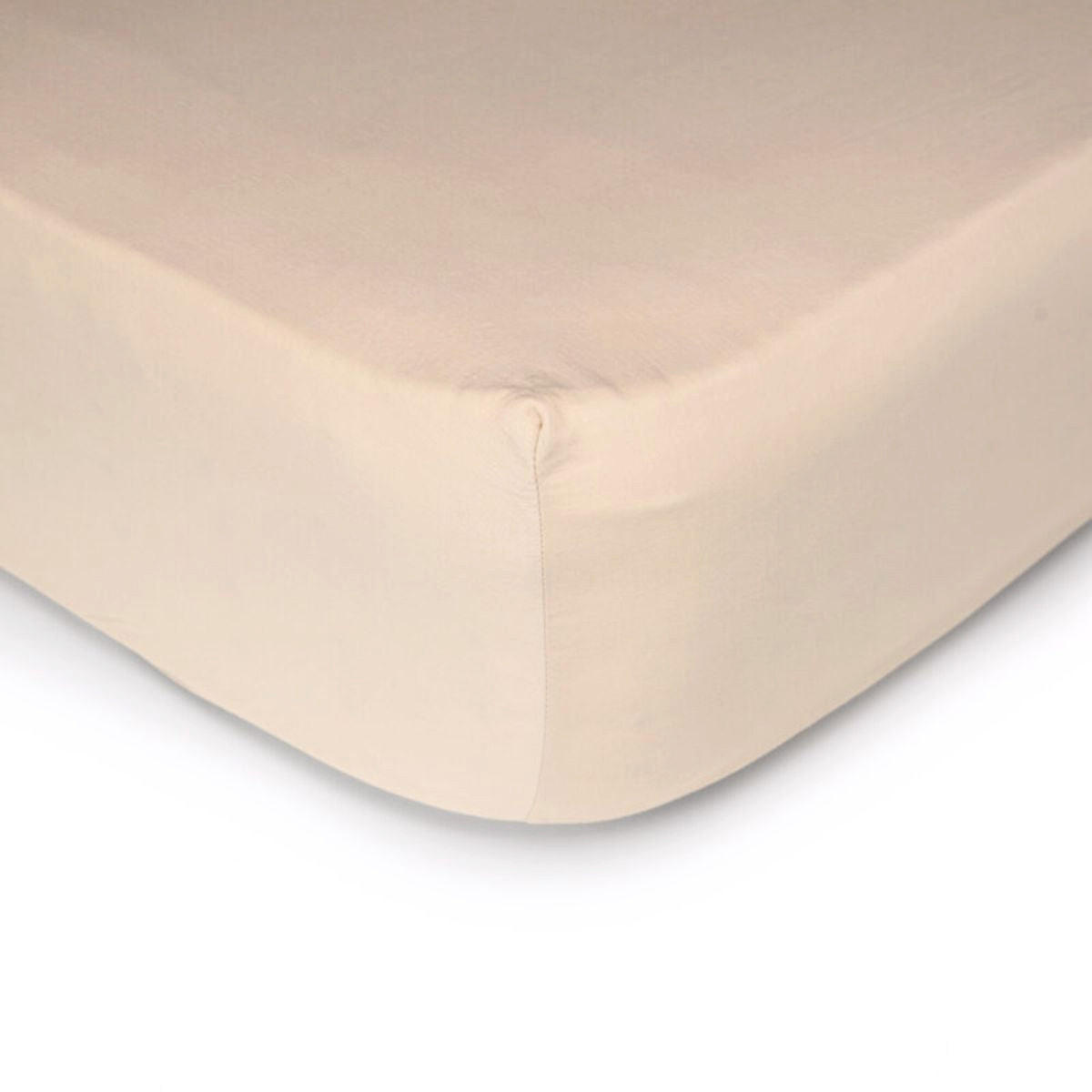 SPANNBETTTUCH. Baumwolle 100%. Satin 300 Fäden. “LISBON” - Beige, Textil (180/200cm) - SOWL