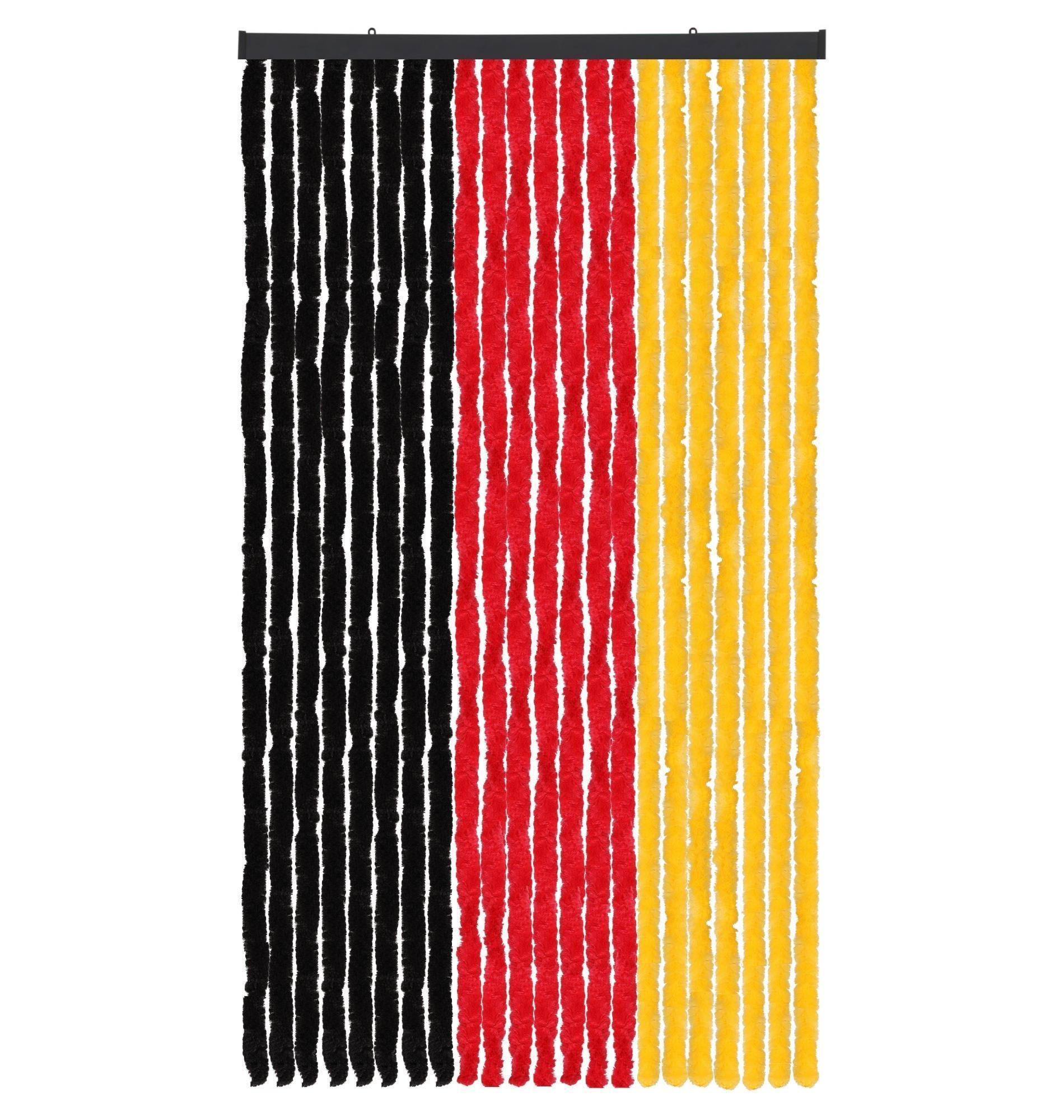 FLAUSCHVORHANG (100x200 cm) Türvorhang in "Schwarz-Rot-Gelb" - Dunkelgelb, Kunststoff (100/2/200cm) - Arsvita