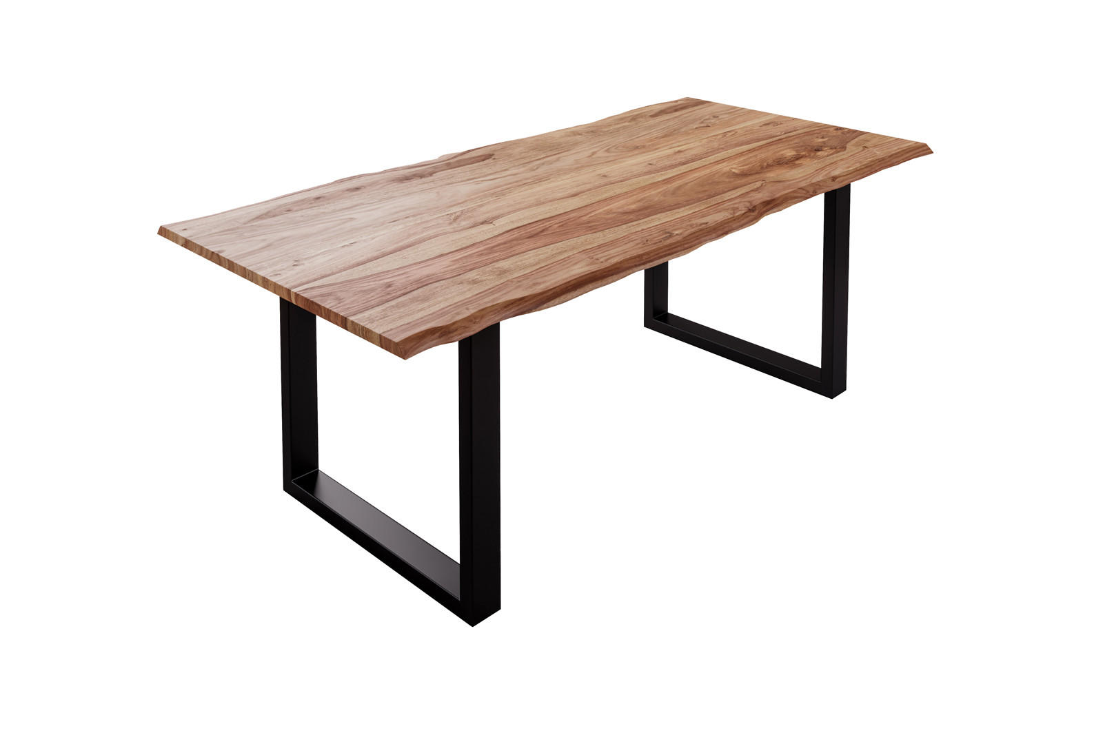 ESSTISCH MAILAND - Beige/Schwarz, Holz/Metall (90/180/77cm) - SAM