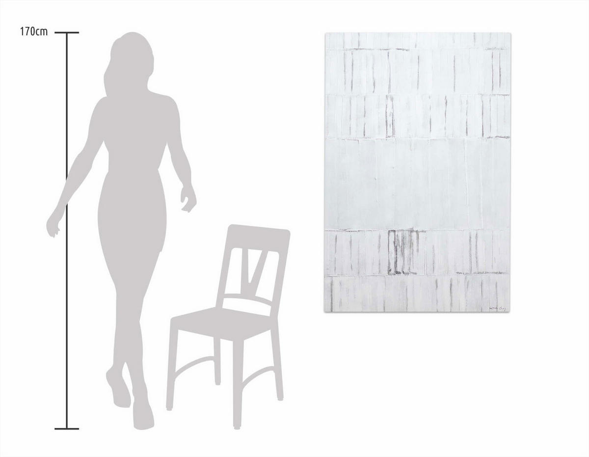 ACRYLBILD HANDGEMALT 80/120 cm - Weiß, Holz/Textil (80/120cm) - KUNSTLOFT