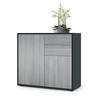 KOMMODE Ben Front in Avola-Anthrazit - Anthrazit, Holzwerkstoff (79/74/36cm) - Vladon