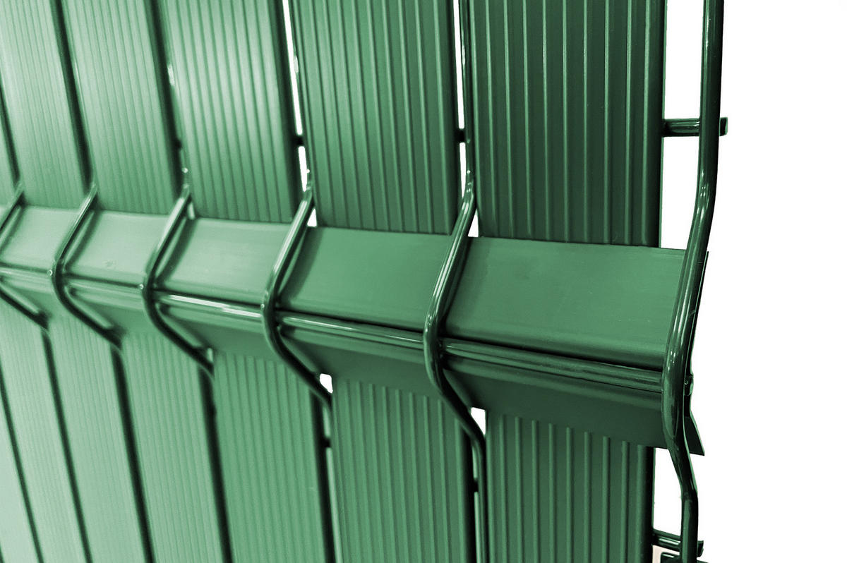 PVC-SICHTSCHUTZLAMELLEN-STEIF-SET Cinto grün 2m H.170cm - Mit clips und Endprofil - Grün, Kunststoff (200/173cm) - Casanoov
