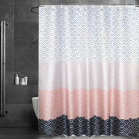 DUSCHVORHANG 100x180cm Blume Beschwerter Saum Antischimmel Textil Wasserdicht Waschbar Polyester - Multicolor, Textil (100/180cm)